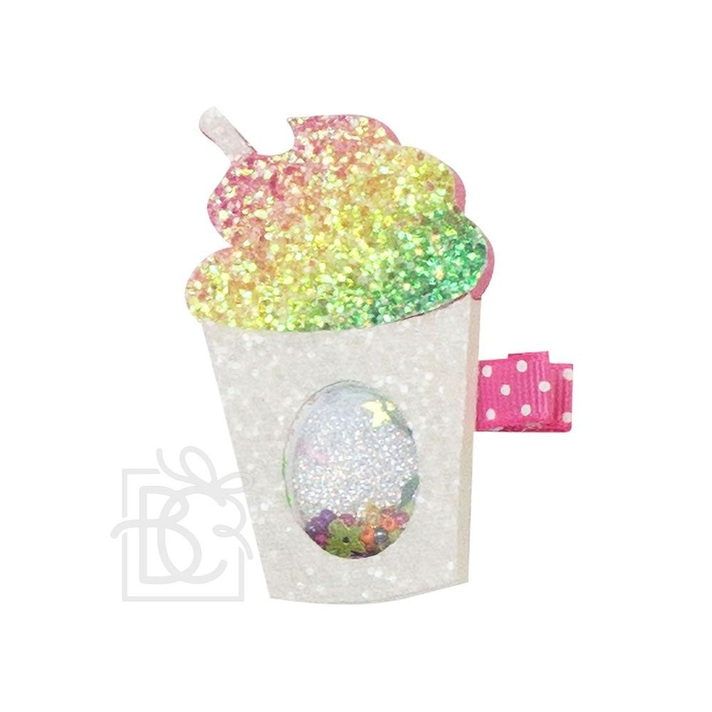 Beyond Creations Girls Pinch Clip Add-On to Bow - Shaker Snow Cone - Rainbow by Beyond Creations