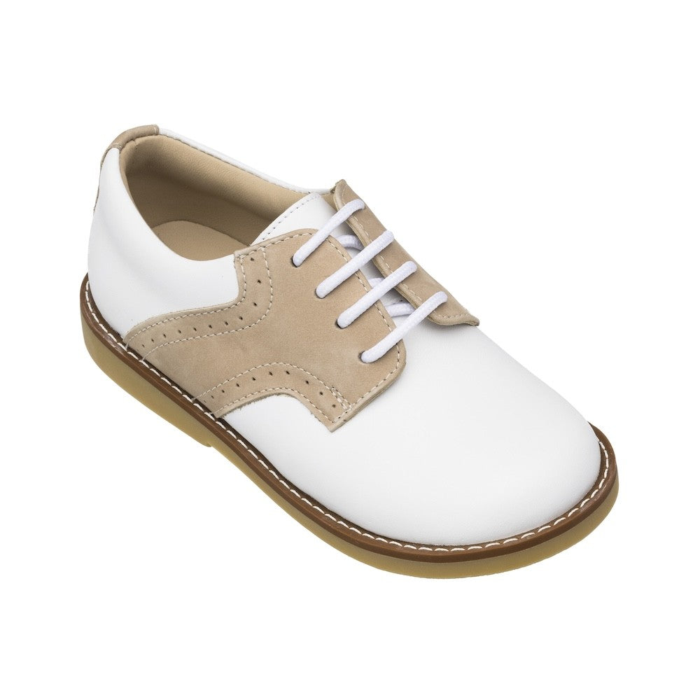 Elephantito Boys Dress Shoes - Golfers - White & Ivory