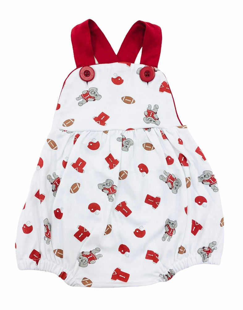 La Luna Baby Boys Eli Sunsuit - Red Alabama Bama Crimson Tide by La Luna