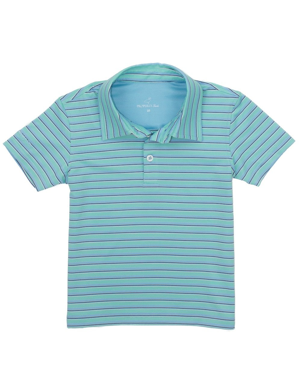 Properly Tied Boys Watersound Polo Shirt - Blue Crystal Cove Stripes by Properly Tied