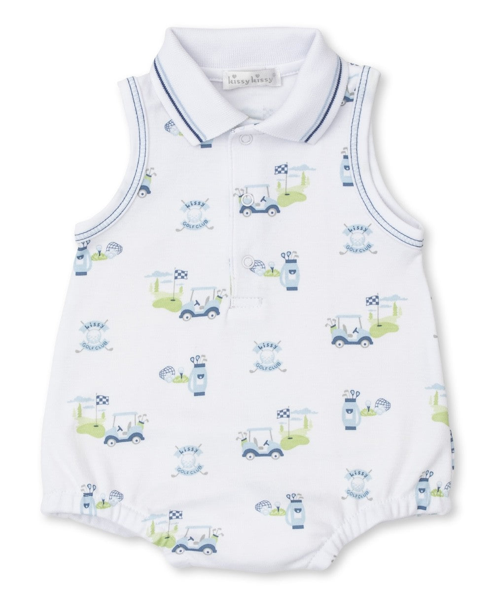 Kissy Kissy Baby Boys Bubble with Collar - Golf Club - Blue