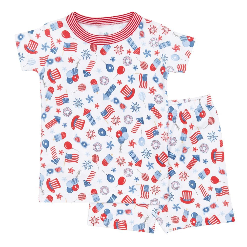 Magnolia Baby Patriotic Fireworks and Fun Short Pajamas by Magnolia Baby