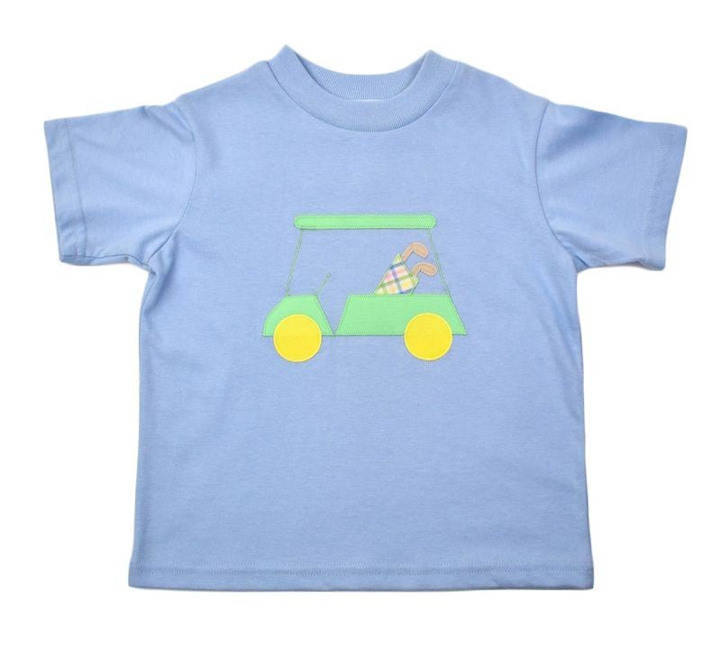 Funtasia Too Boys Light Blue Shirt - Applique Golf Cart by Funtasia