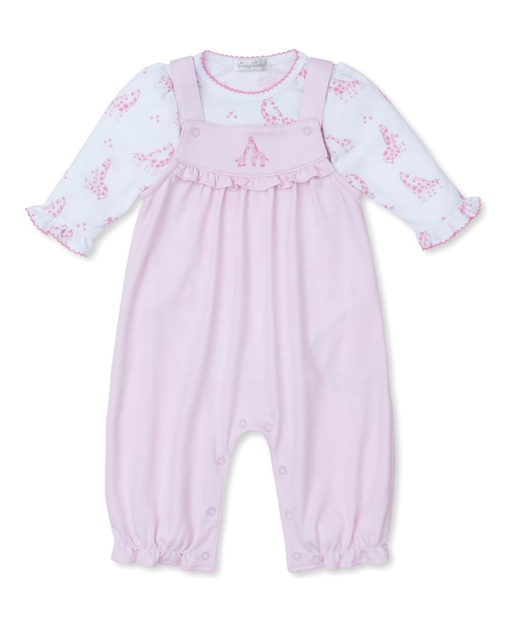 Kissy Kissy Baby Girls Giraffe Glee Playsuit Set - Pink