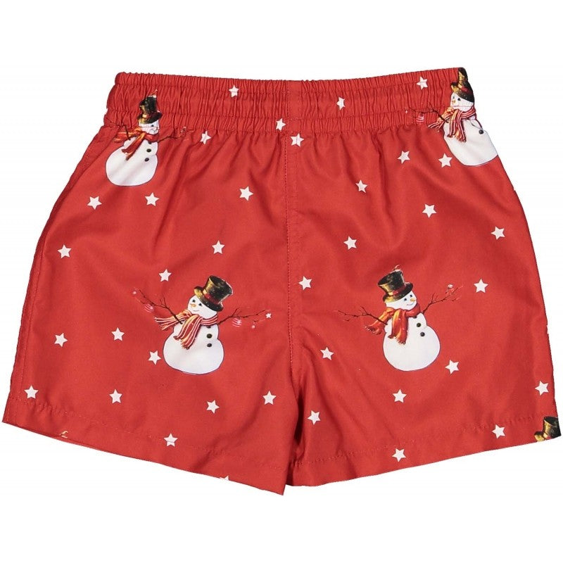 Sal & Pimenta Boys Swim Trunks - Red Snowman by Sal & Pimenta