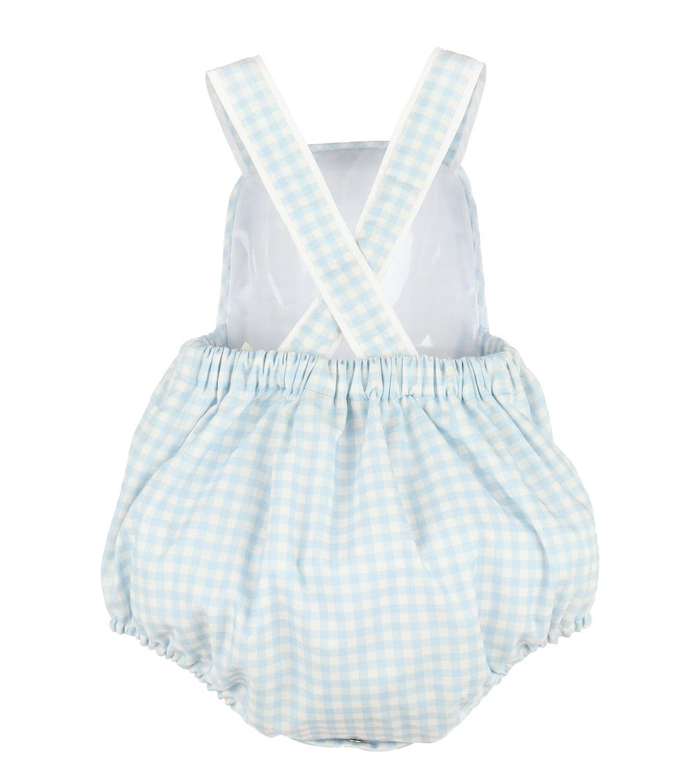 Sophie & Lucas Boys Classic Vintage Overall Bubble - Blue Check by Sophie & Lucas