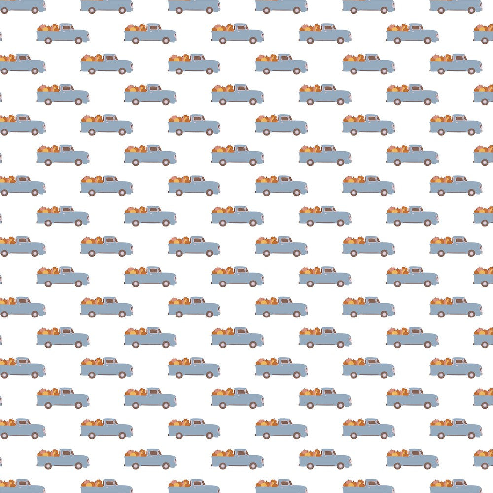 Lila & Hayes Baby Boys Graham Romper - Pumpkin Trucks