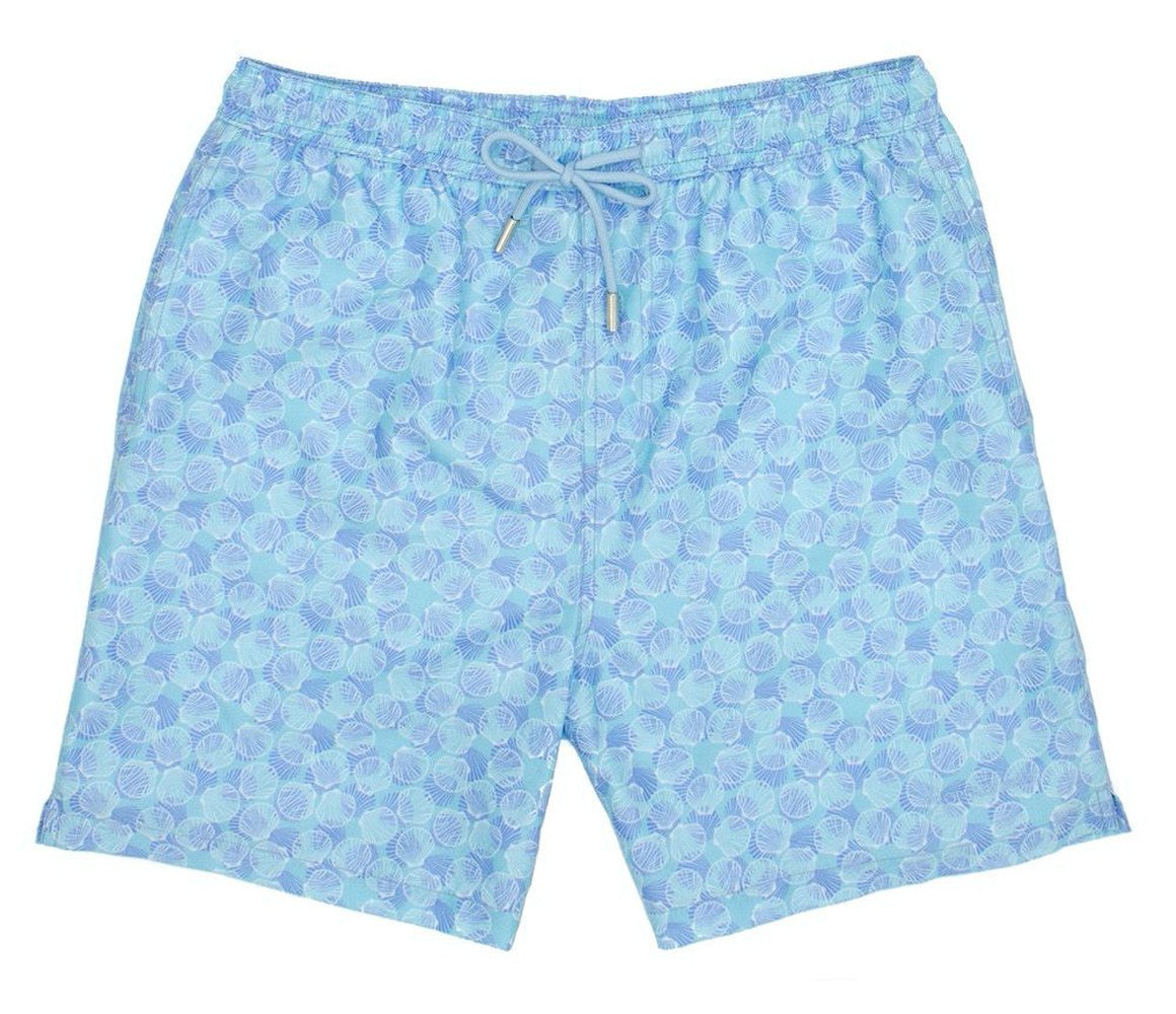 Properly Tied Boys Swim Trunks - Blue Seashells