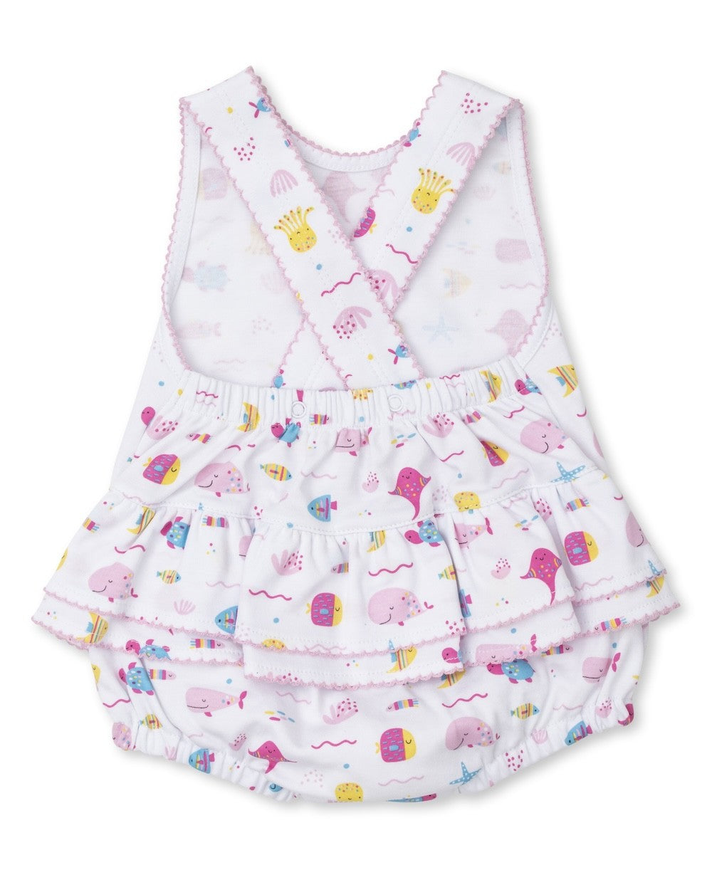 Kissy Kissy Baby Girls Ruffle Bubble - Pink Sea Life Fun