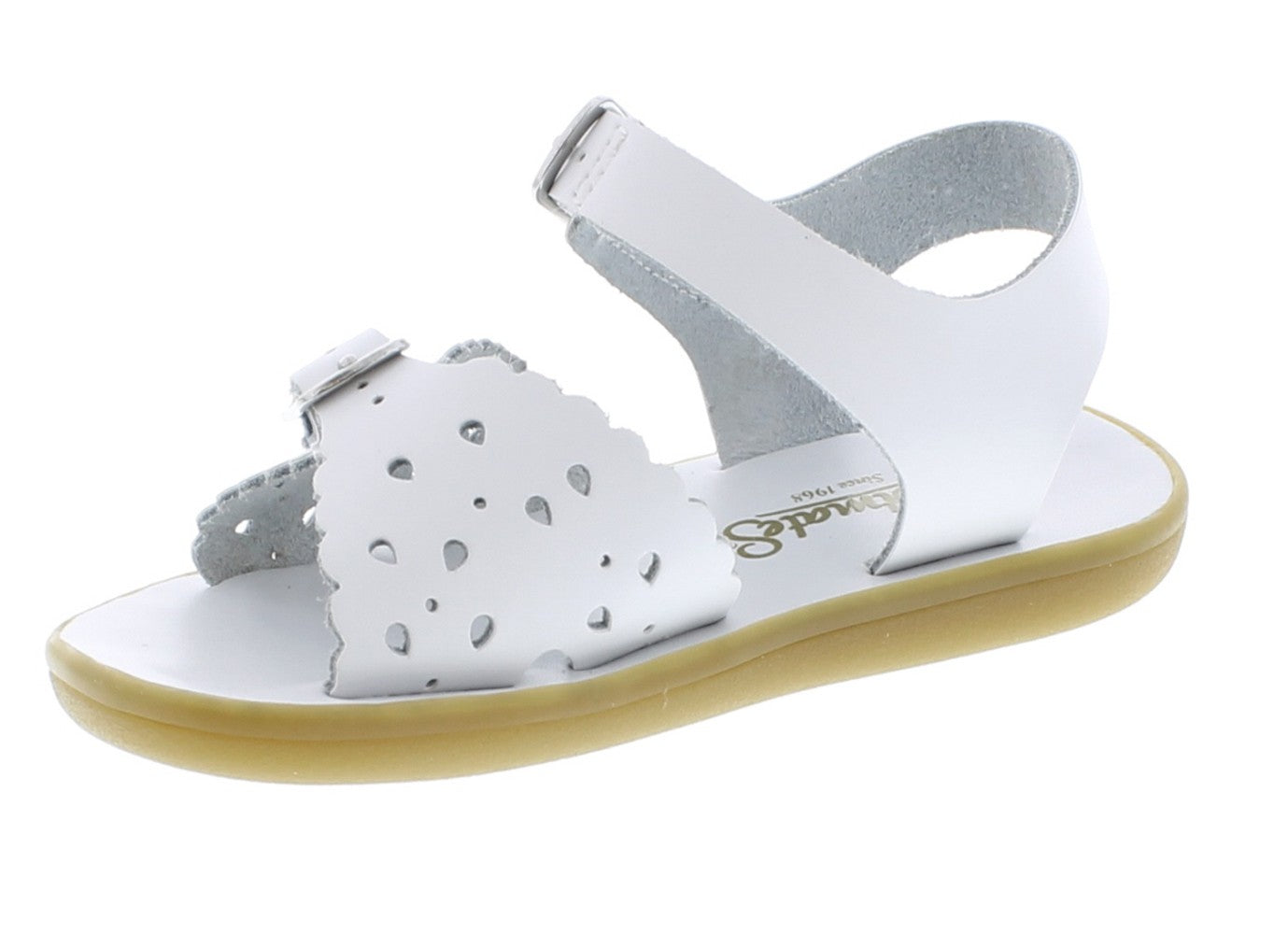 Footmates Girls Shoes - Classic Ariel Sandals - White