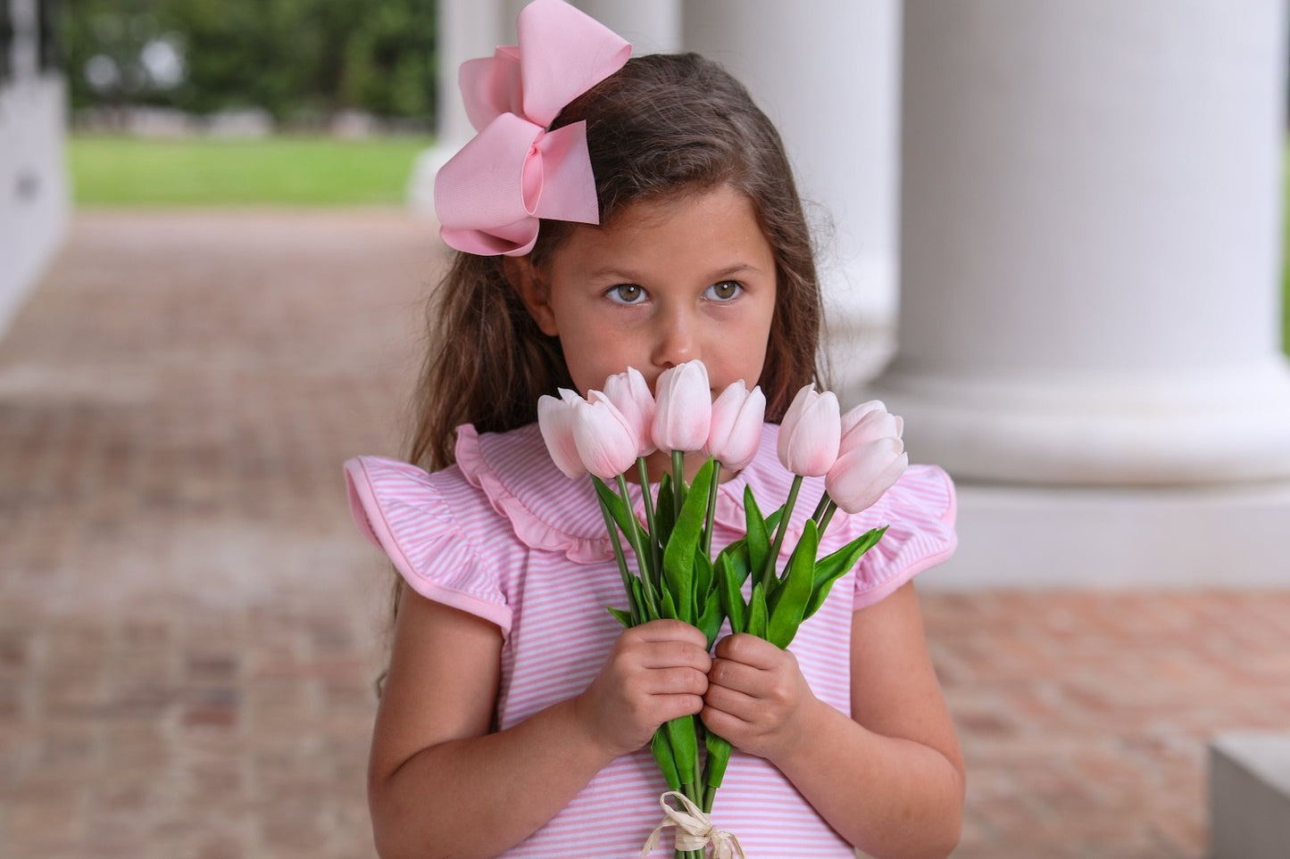 Trotter Street Kids Girls Camilla Knit Dress - Pink Stripe by Trotter Street Kids
