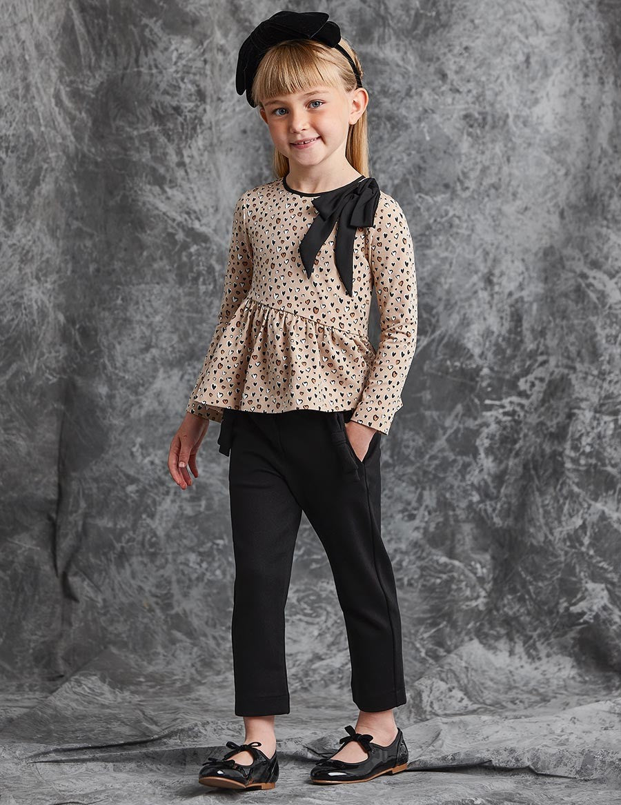 Abel & Lula Girls Black Milano Trouser Pants by Abel & Lula