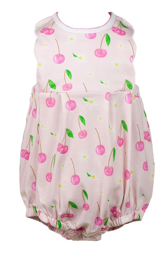 Proper Peony Pima Baby Girls Pink Cherry Blooms Bubble