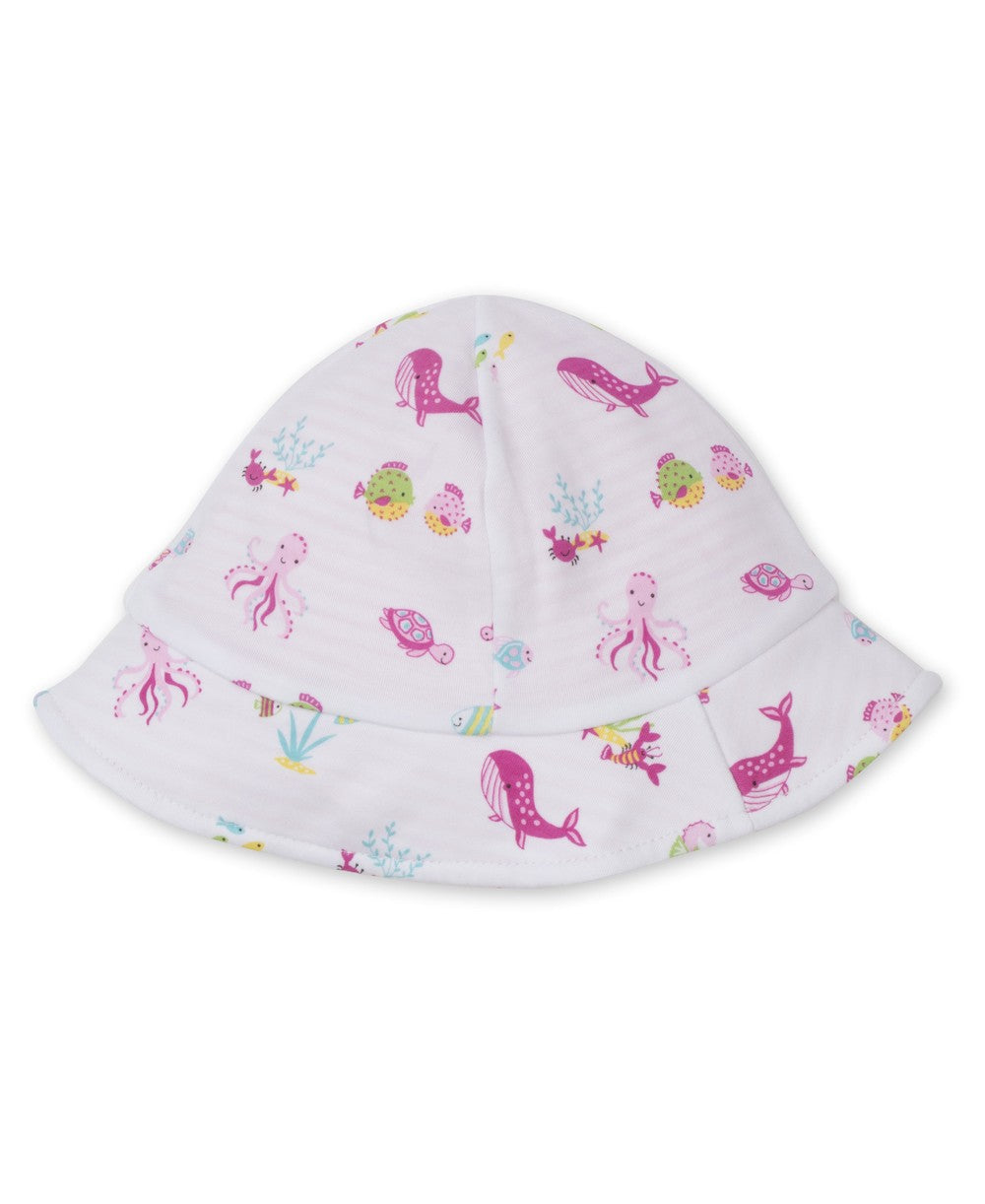 Kissy Kissy Baby Girls Pink Deep Sea Divers Reversible Sun Hat