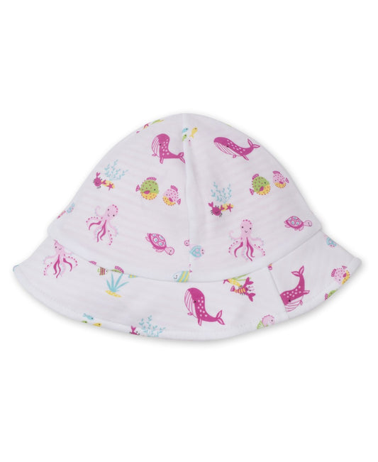 Kissy Kissy Baby Girls Pink Deep Sea Divers Reversible Sun Hat