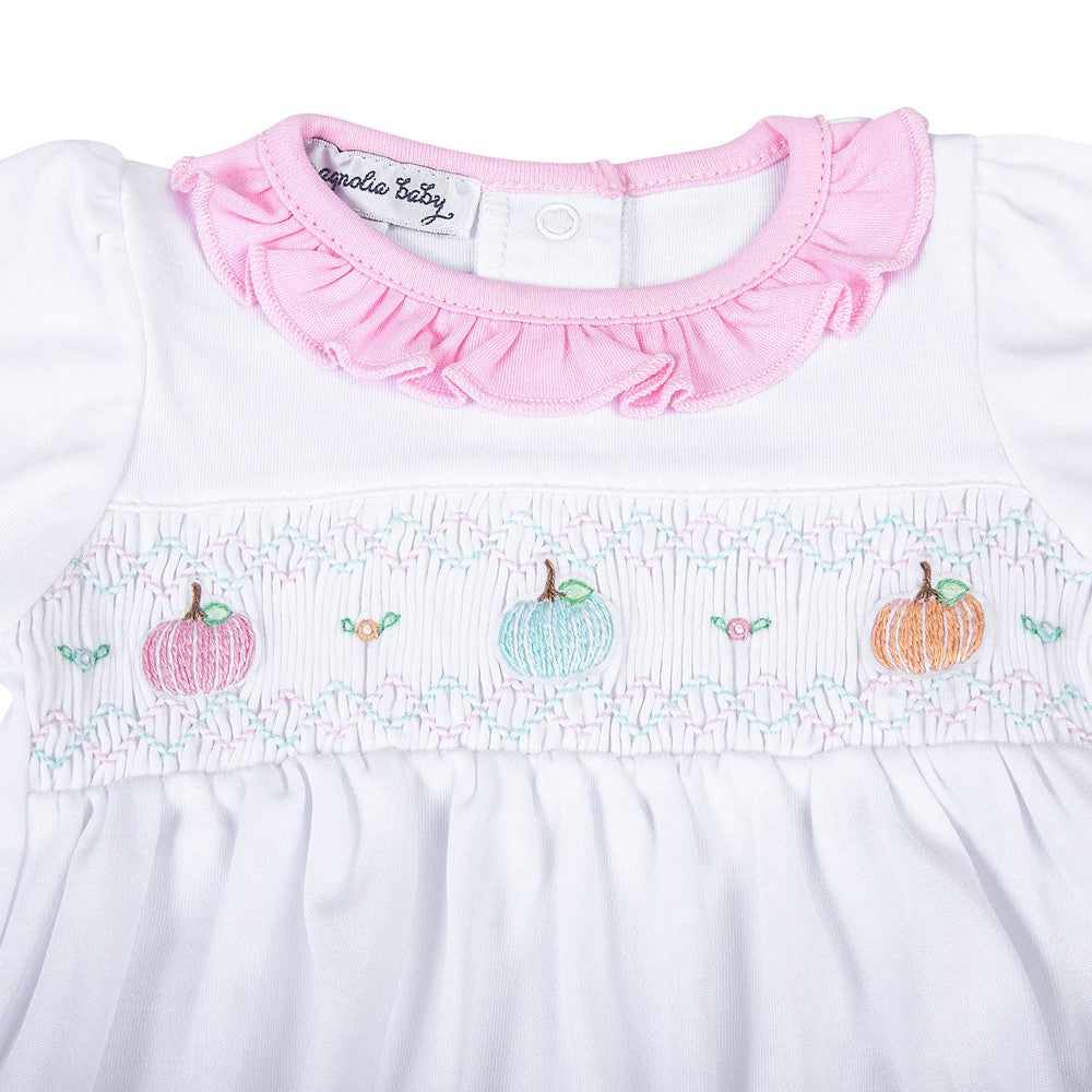 Magnolia Baby Girls Pumpkin Blush Melon Pastels Smocked Pant Set