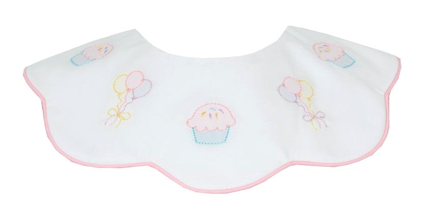 Anavini Girls Pink Gingham Dress - Birthday Shadow Embroidery Scallop Collar by Anavini