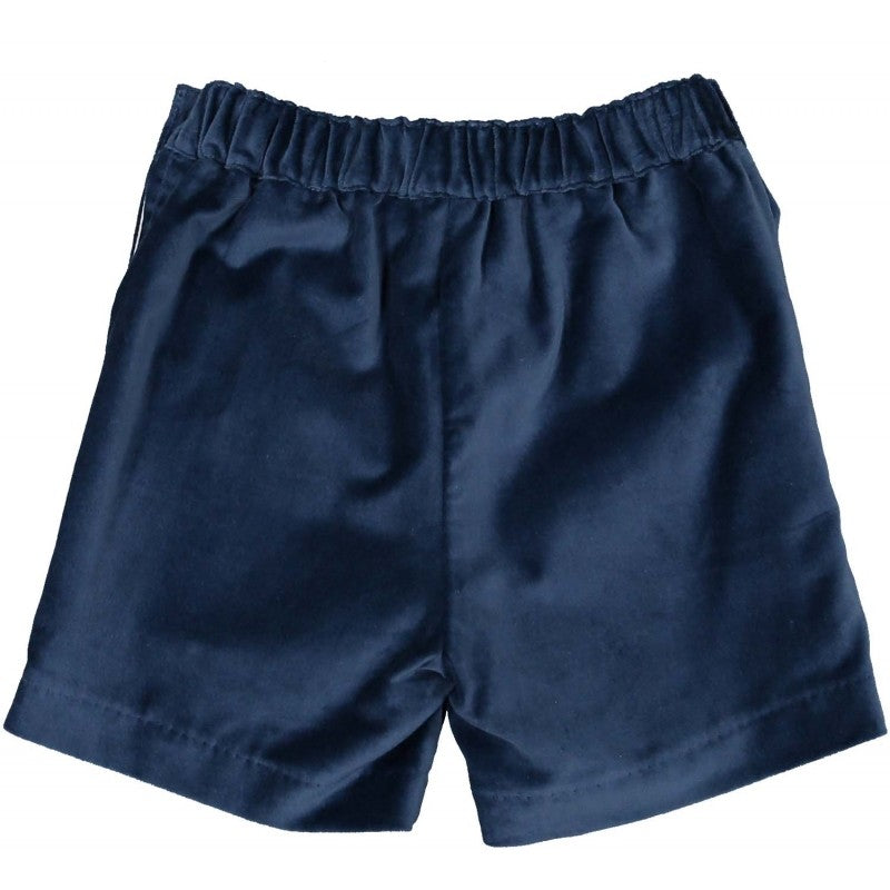 Sal & Pimenta Boys Dressy Shorts - Midnight Blue Velvet