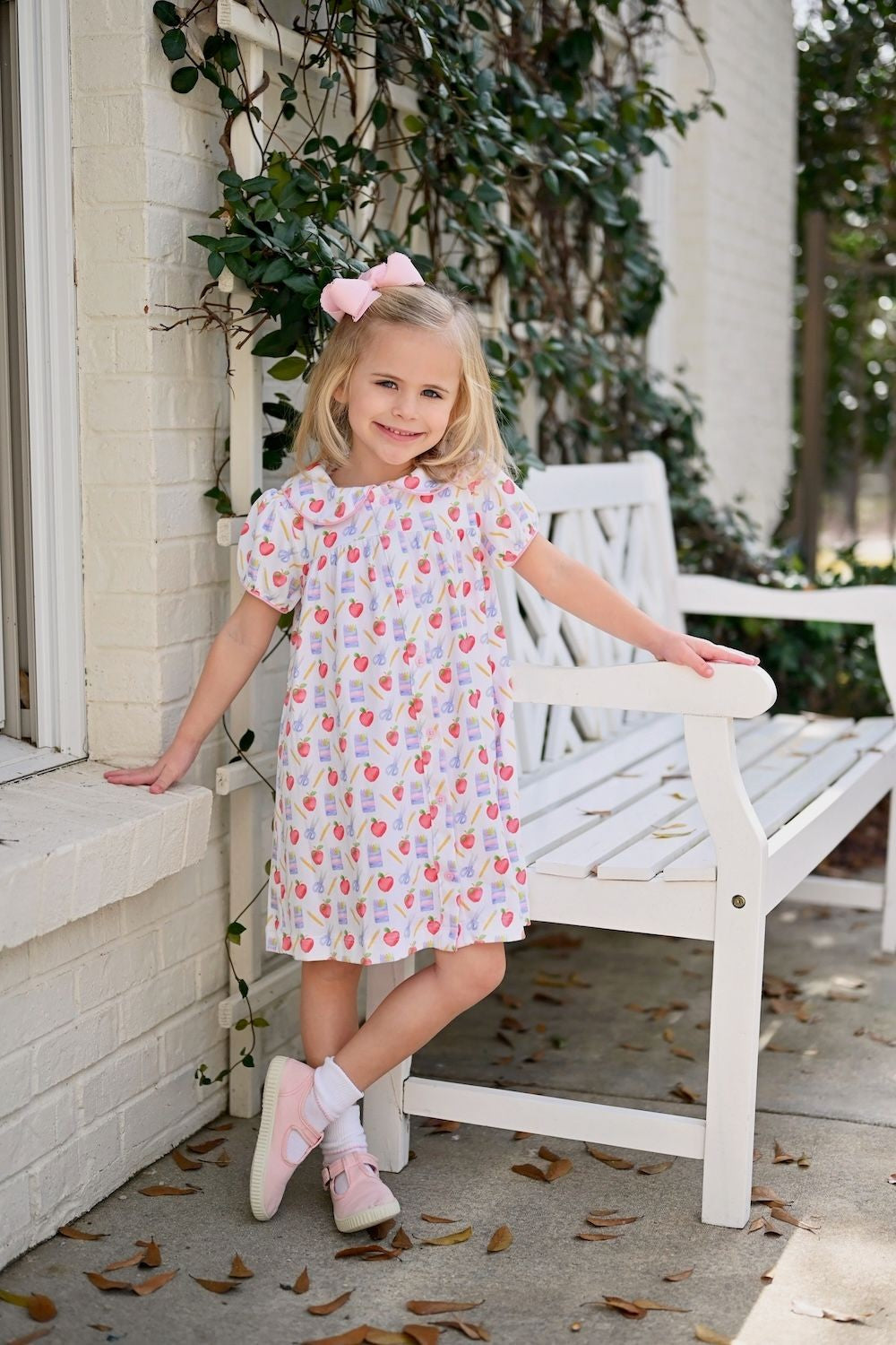 James & Lottie Girls Back to School Whitley Knit Dress
