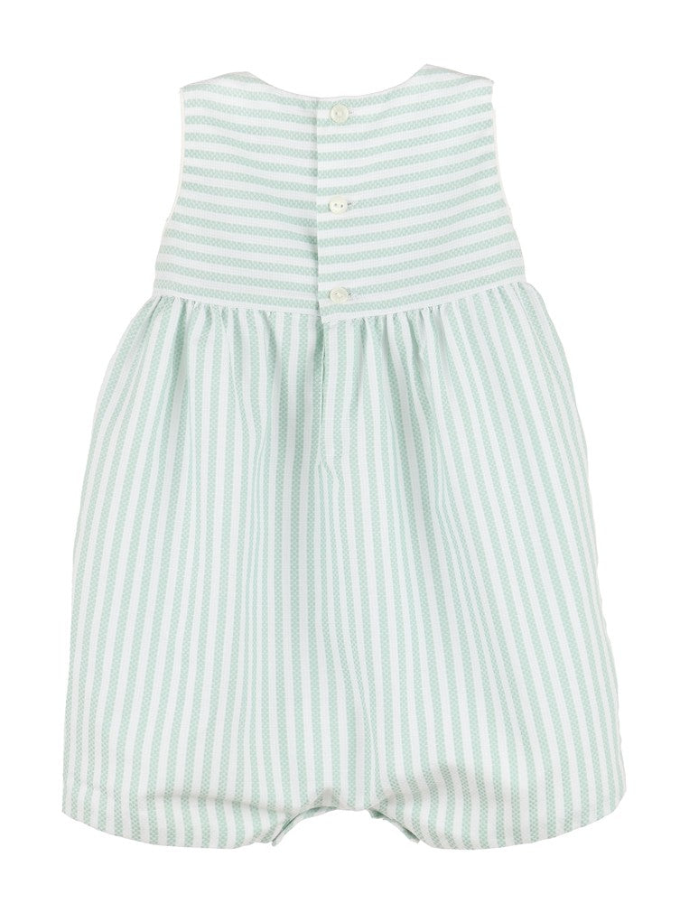 Sophie & Lucas Boys Green Stripe Golf Cart Cruiser Romper by Sophie & Lucas