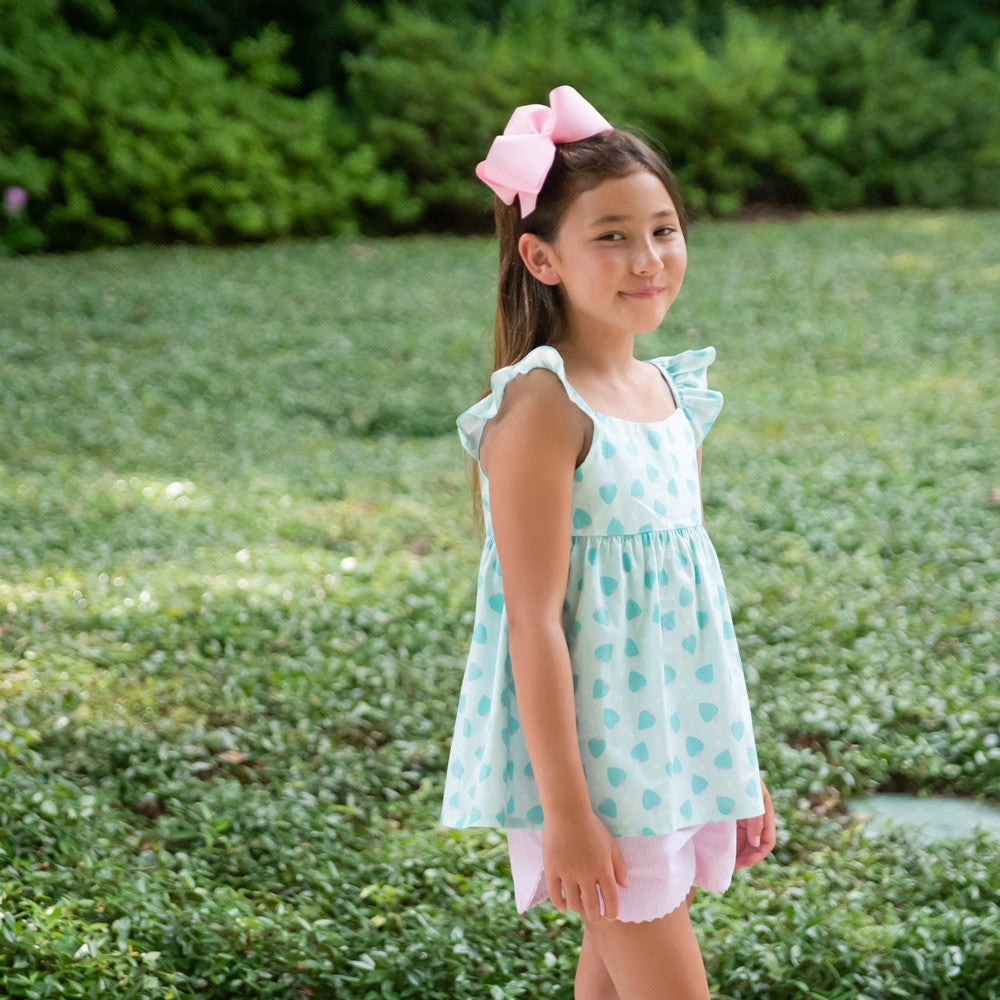 James & Lottie Girls Fallon Shorts Set - Strawberry Print