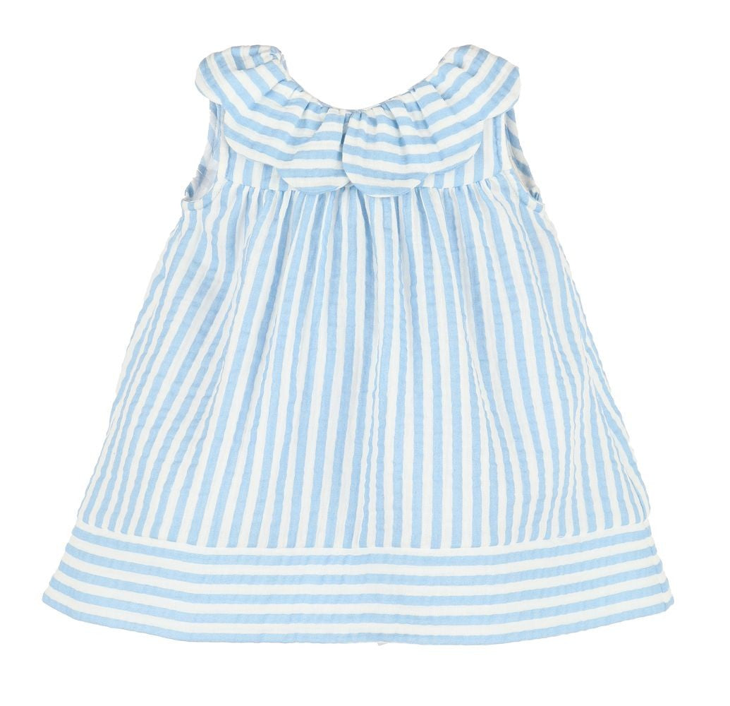 Sophie & Lucas Girls Sullivan Stripe Dress - Blue