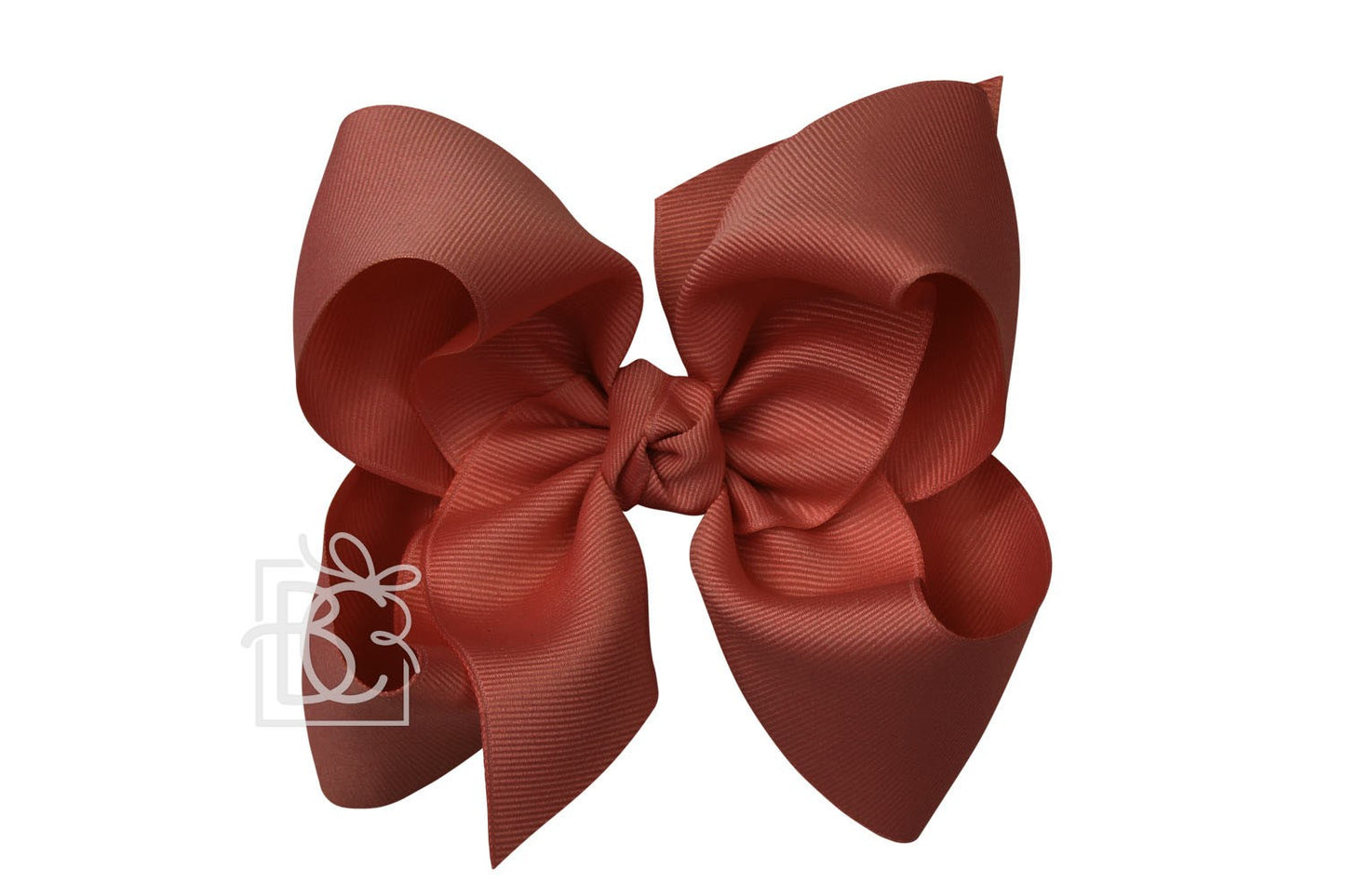 Beyond Creations Girls Grosgrain Double Knot Bow on Clip - Fall Rust