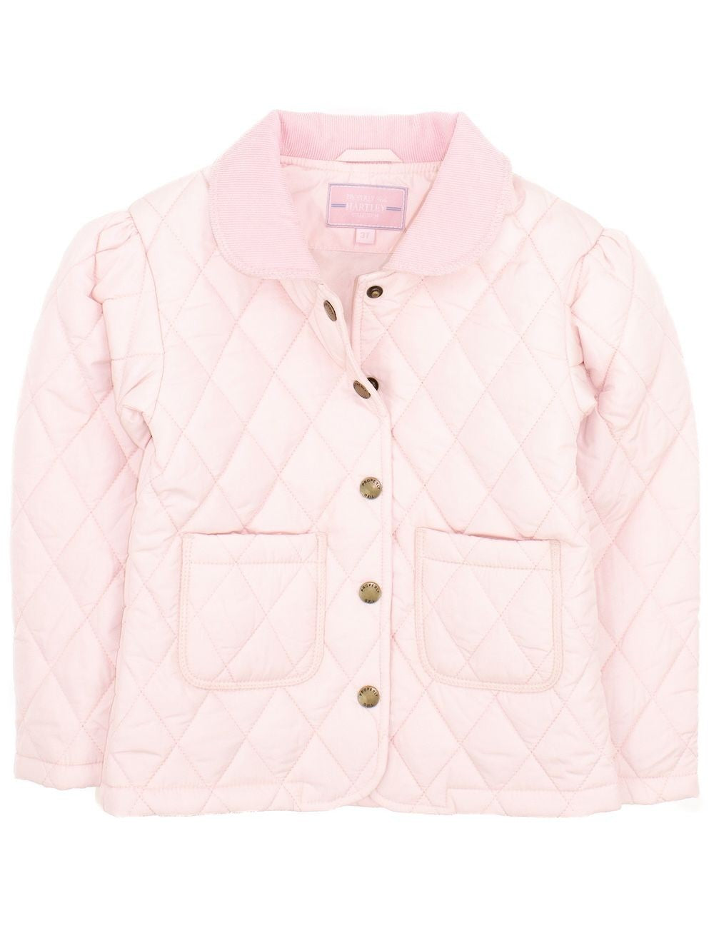Properly Tied Girls Quilted Hartley Jacket Coat - Light Pink