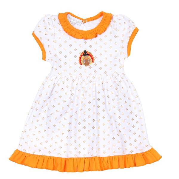 Magnolia Baby Girls Give Thanks Embroidered Turkey Dress Set by Magnolia Baby