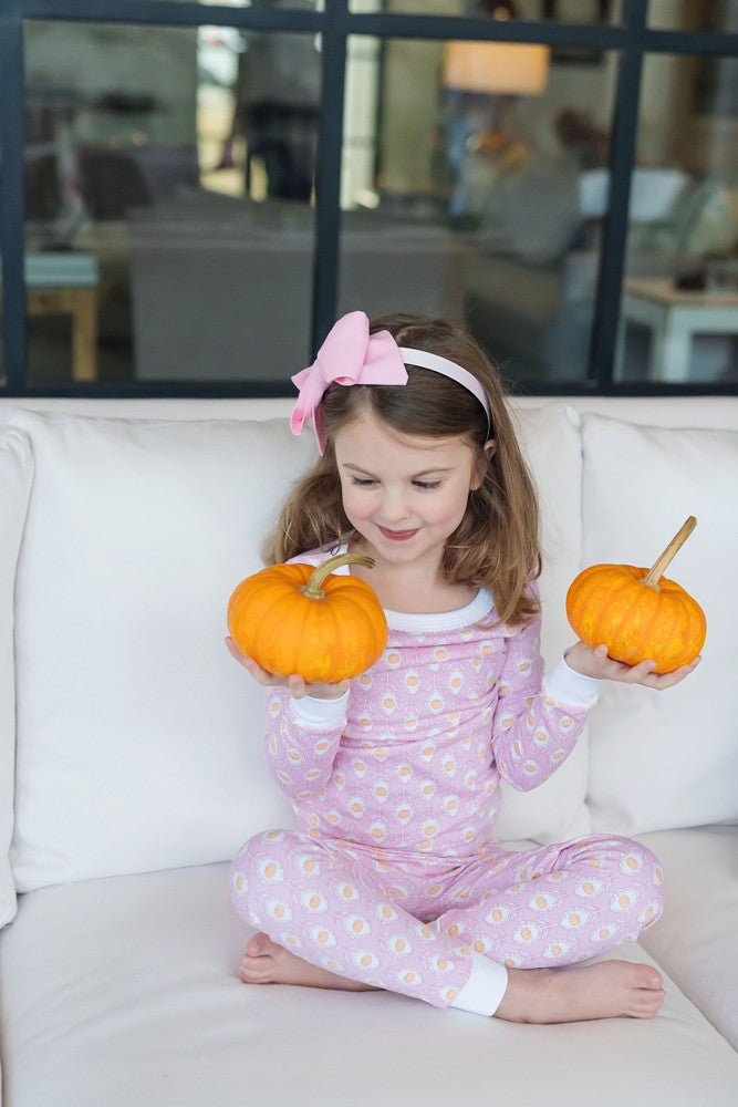 Lila & Hayes Girls Ava Pajamas - Pink Pretty Pumpkins
