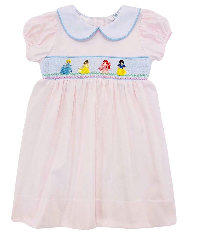 The Best Dressed Child Girls Pink Smocked Princess Dress with Collar
