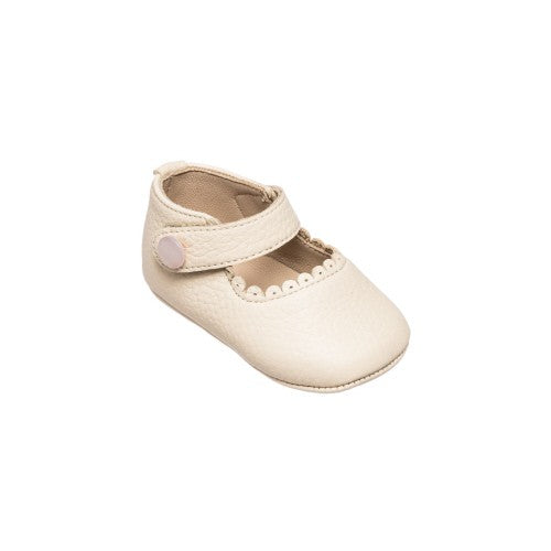 Elephantito Baby Shoes - Girls Mary Janes - Cream