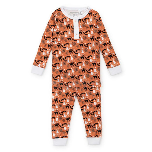 Lila & Hayes Boys Jack Pajamas - Orange Halloween