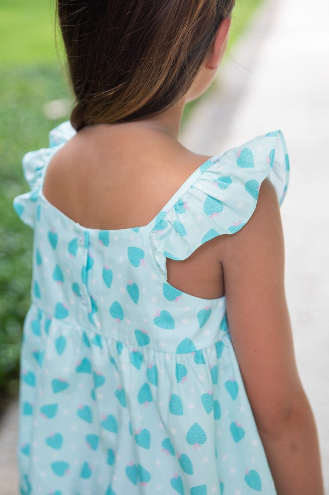 James & Lottie Girls Fallon Shorts Set - Strawberry Print