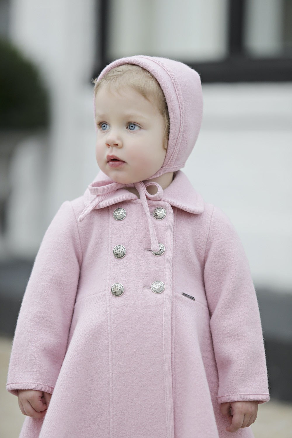 Marae Girls Dress Coat - Double Breasted Twirl Coat - Rosa Pink