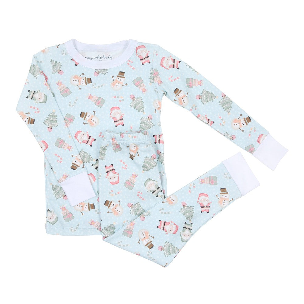 Magnolia Baby Sweet Little Christmas Long Pajamas - Blue