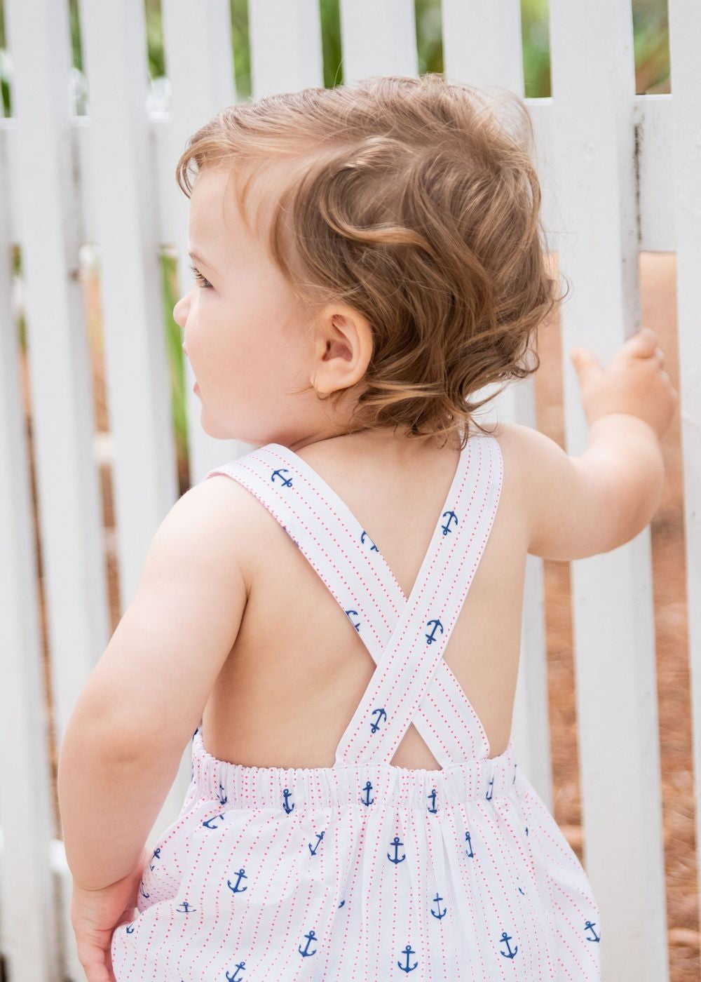 James & Lottie Baby Boys Blue Anchors Print Miller Bubble