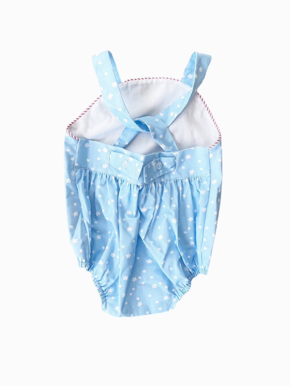 James & Lottie Baby Boys Tighe Bubble - Blue with White Stars