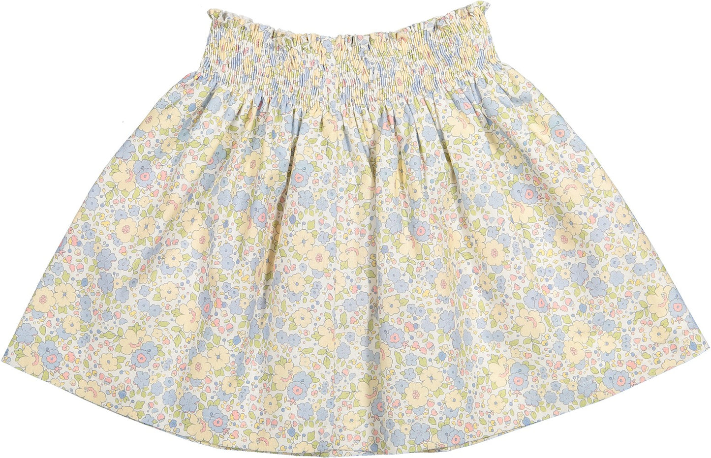 Sal & Pimenta Girls Skirt - Blue & Yellow Cupcakes Floral
