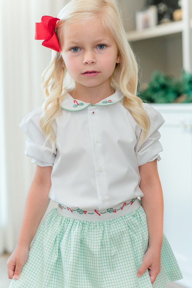 Proper Peony Girls White Whistler Holly Blouse