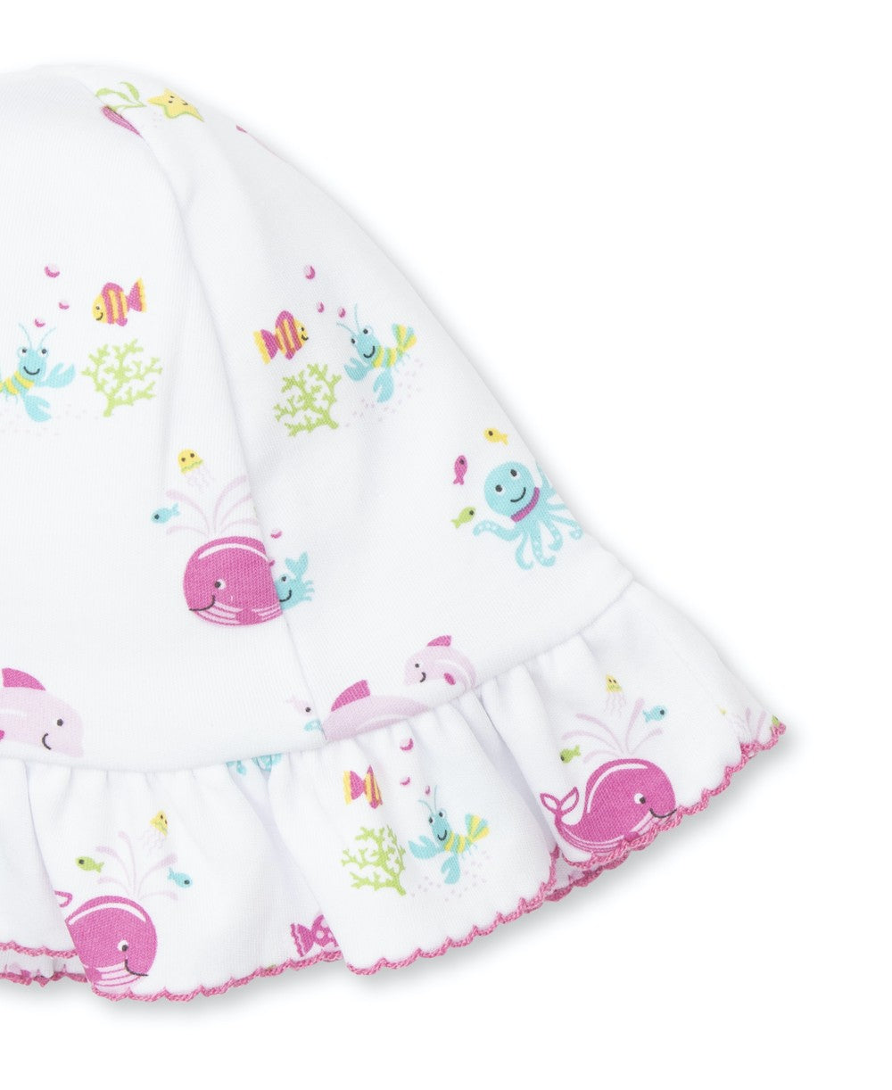 Kissy Kissy Baby Girls Pink Floppy Sun Hat - Ocean Outing