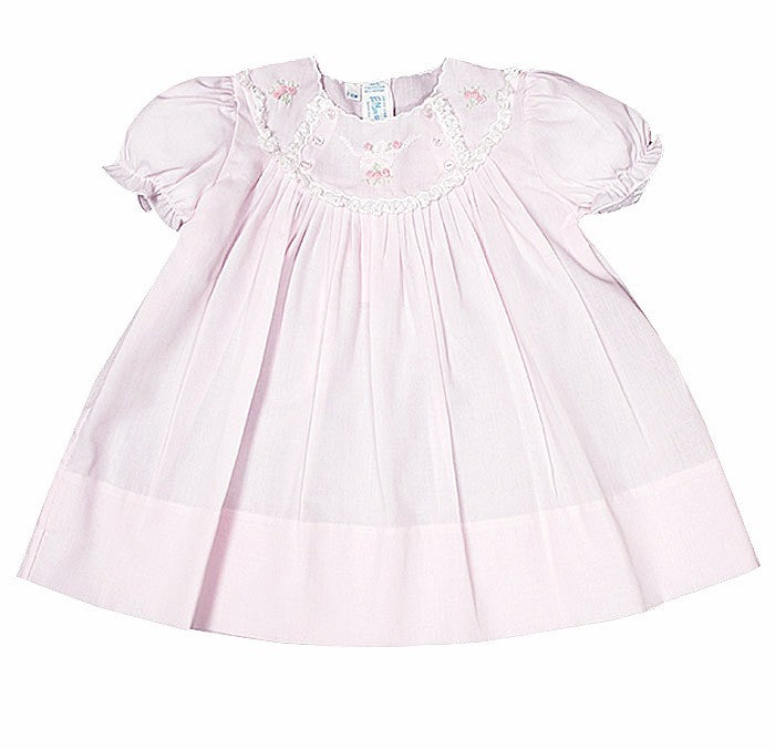 Feltman Brothers Baby Girls Dress with Lace Details - Pink