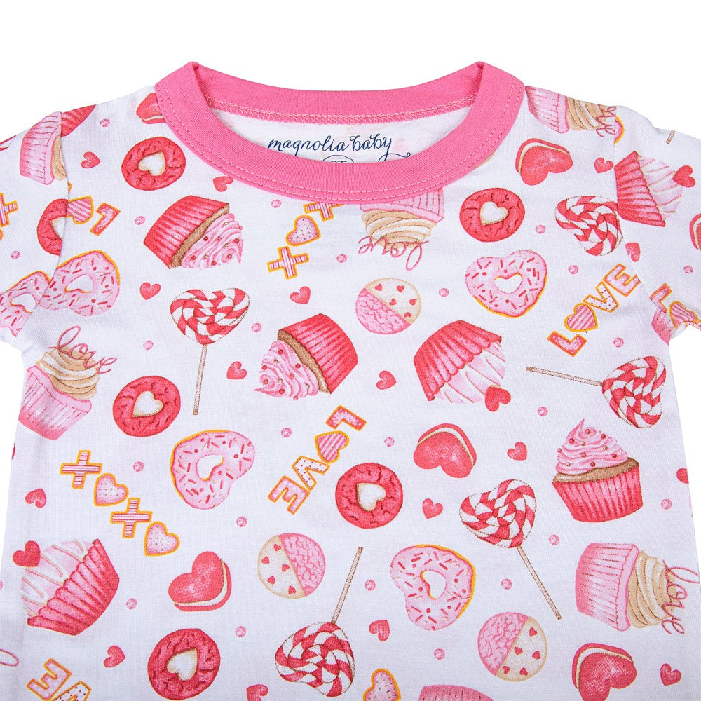 Magnolia Baby Girls Pink XOXO Valentine Sweets Long Pajamas by Magnolia Baby