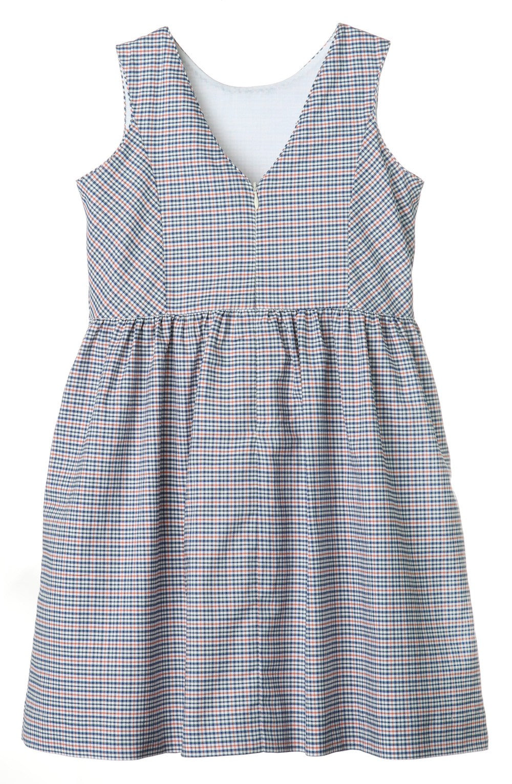 Luli & Me Gabby Girls Chloe Dress - Fall Festival Plaid - V Back