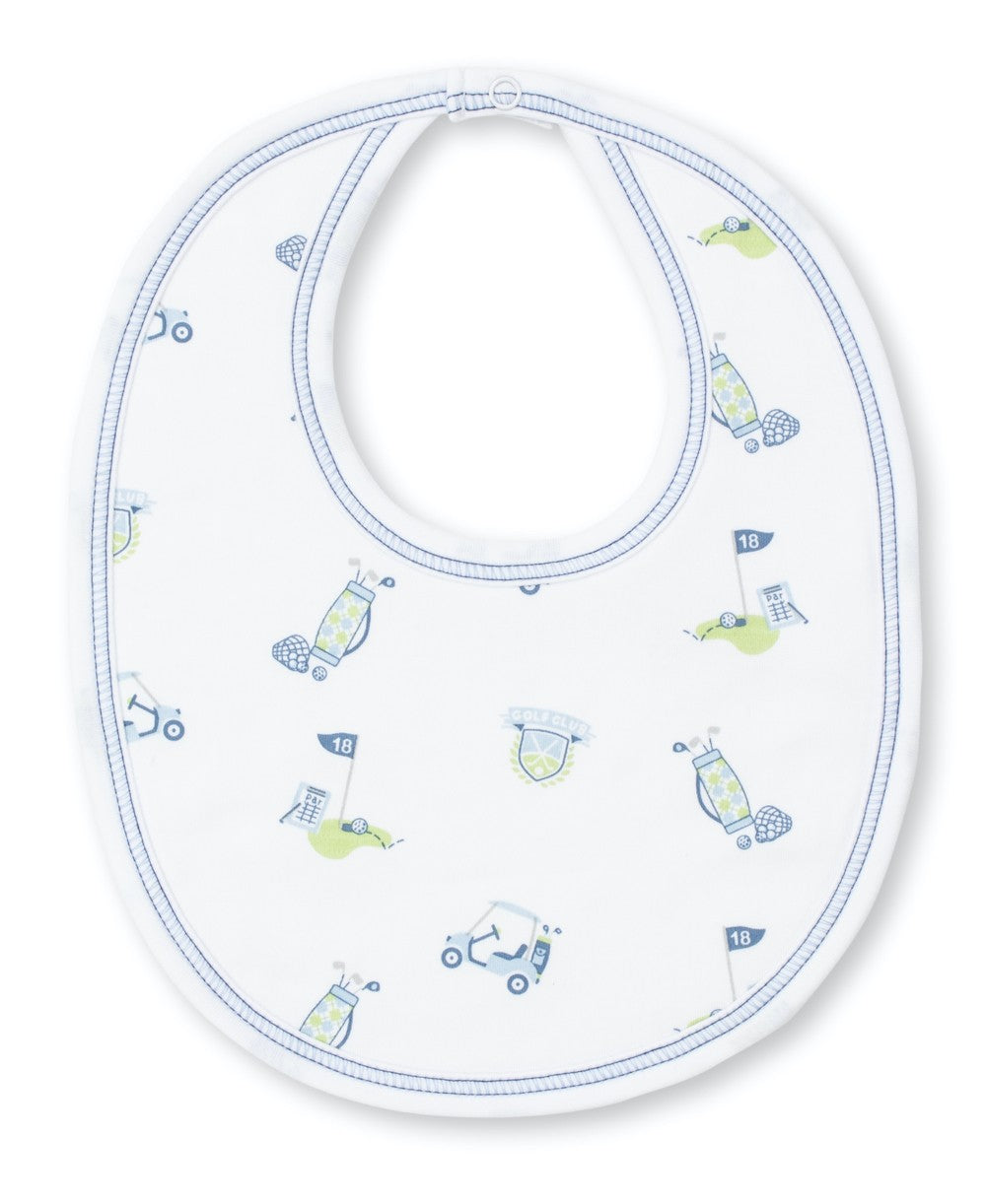 Kissy Kissy Baby Boys 18 Holes / Longest Drive Golf Print Bib - Blue