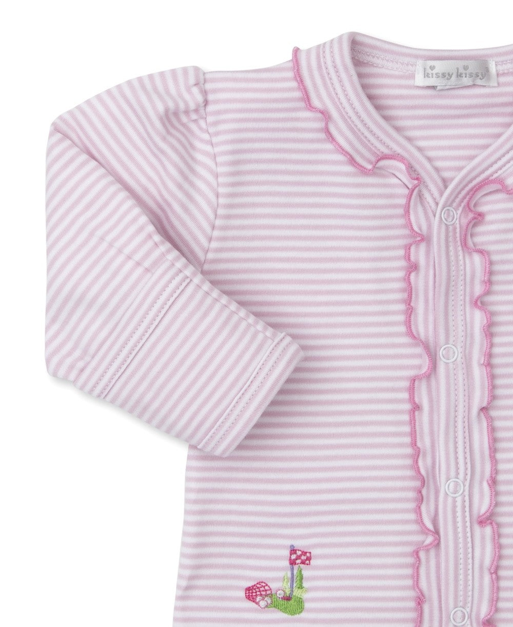 Kissy Kissy Baby Girls Pink Stripe Golf Club Footie