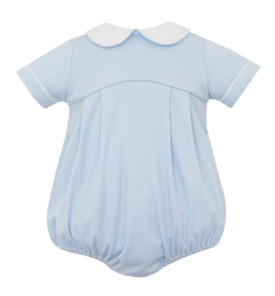 Petit Bebe Knits Baby Boys Light Blue Bubble - White Collar