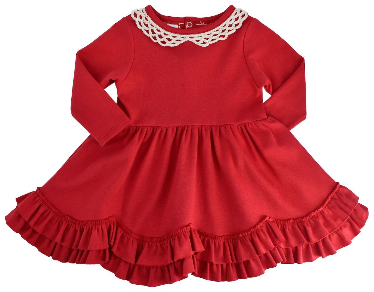 Lemon Loves Lime Baby / Toddler Girls Charlotte Christmas Dress - True Red