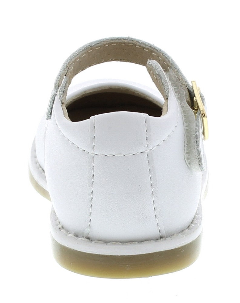 Footmates Girls Shoes - Heather Mary Janes - White