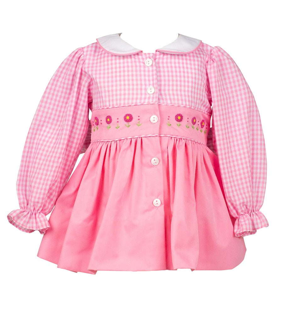 Proper Peony Girls Dress - Pink Gingham Tallulah with Sash